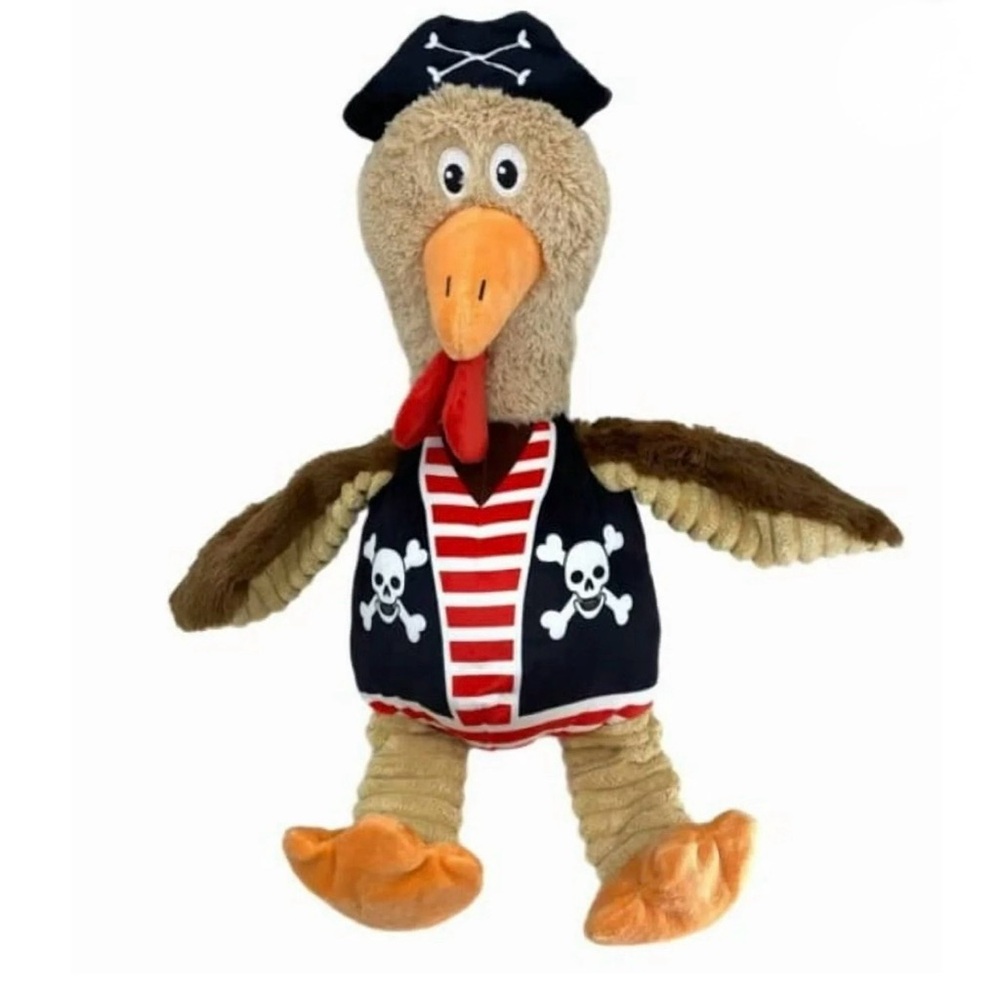 Pirate Parrot Plush Toy - Brown and Black